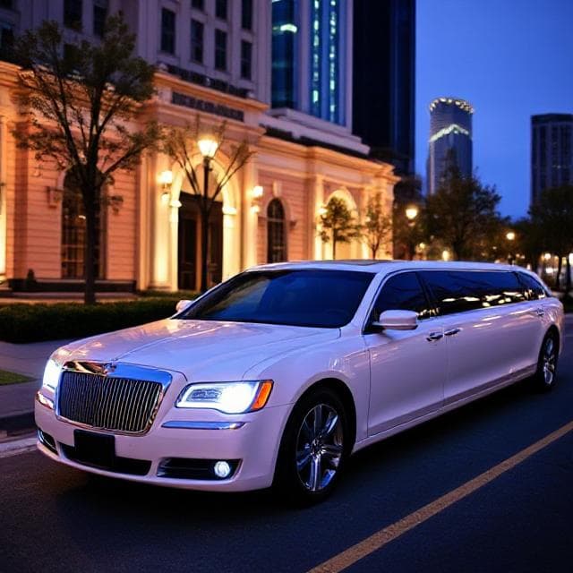 Tan 12-Passenger Stretch Limo