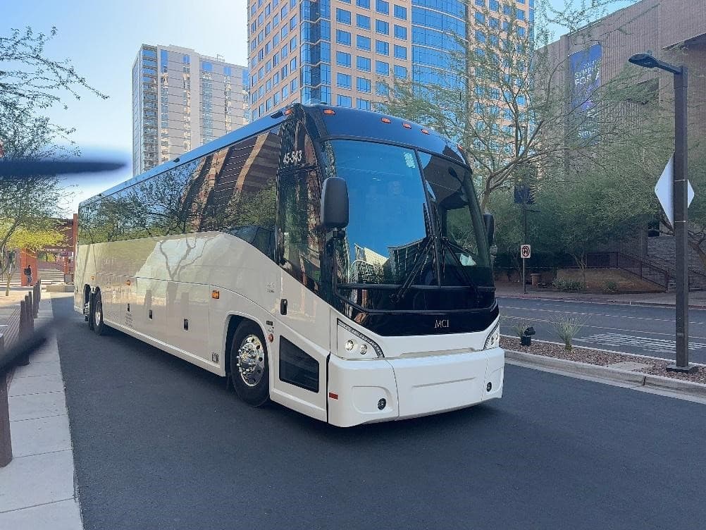 White Charter Bus