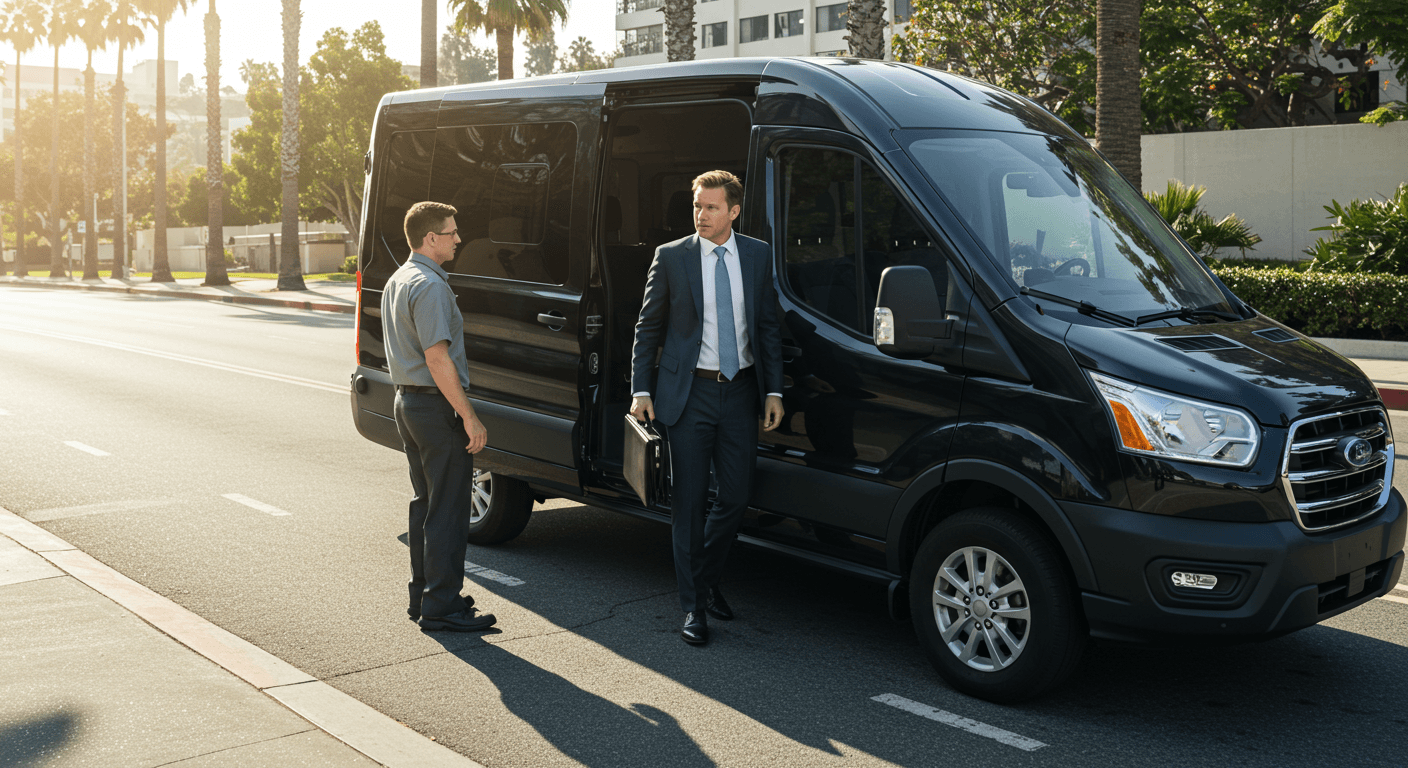 Black Passenger Van