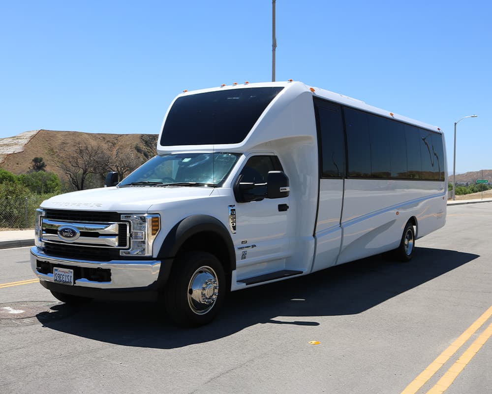 White 24-Passenger Party Bus