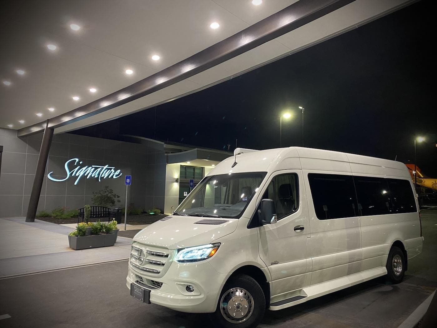 White Sprinter Van