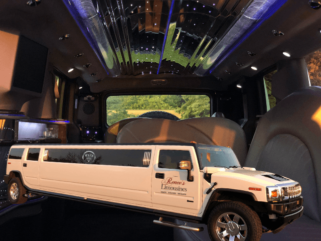 Red 10-Passenger Stretch Limousine