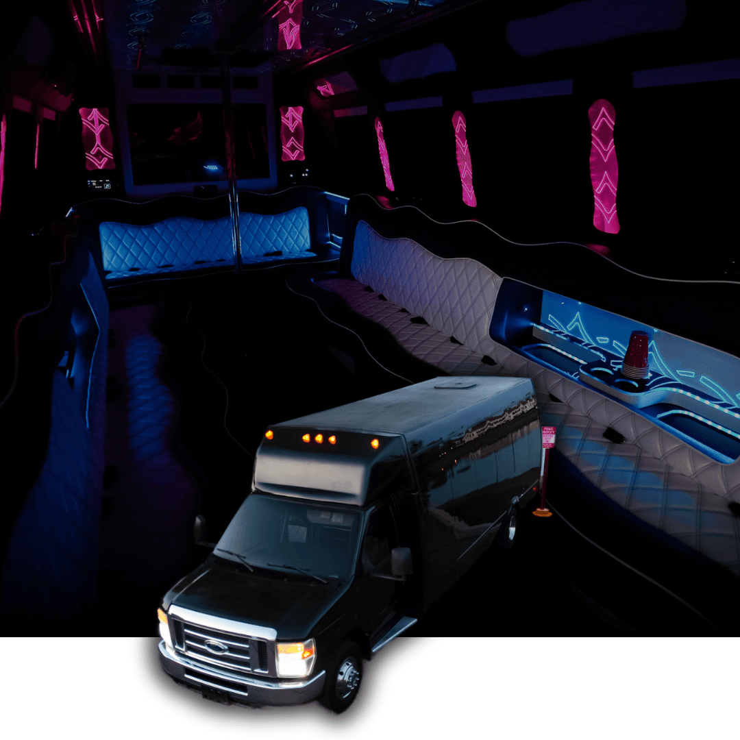Black 16-Passenger Party Bus