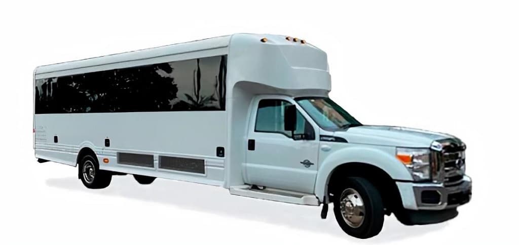 White 26-Passenger Party Bus