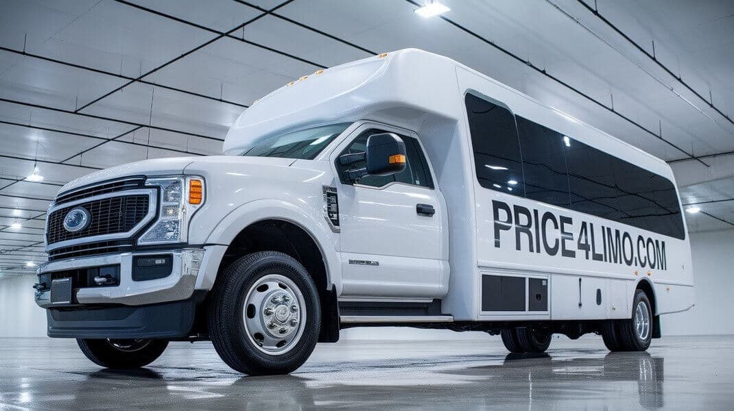 White 30-Passenger Party Bus
