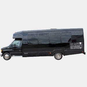 Black 56-Passenger Coach Bus