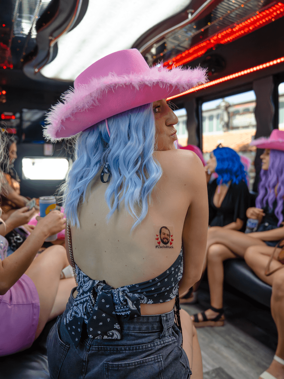 Pink 30-Passenger Party Bus