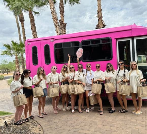 Pink 30-Passenger Party Bus