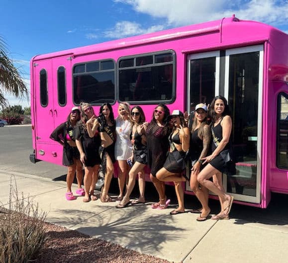 Pink 30-Passenger Party Bus