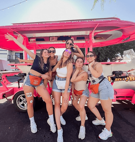 Friends on Party Bike, Scottsdale Bachelorette