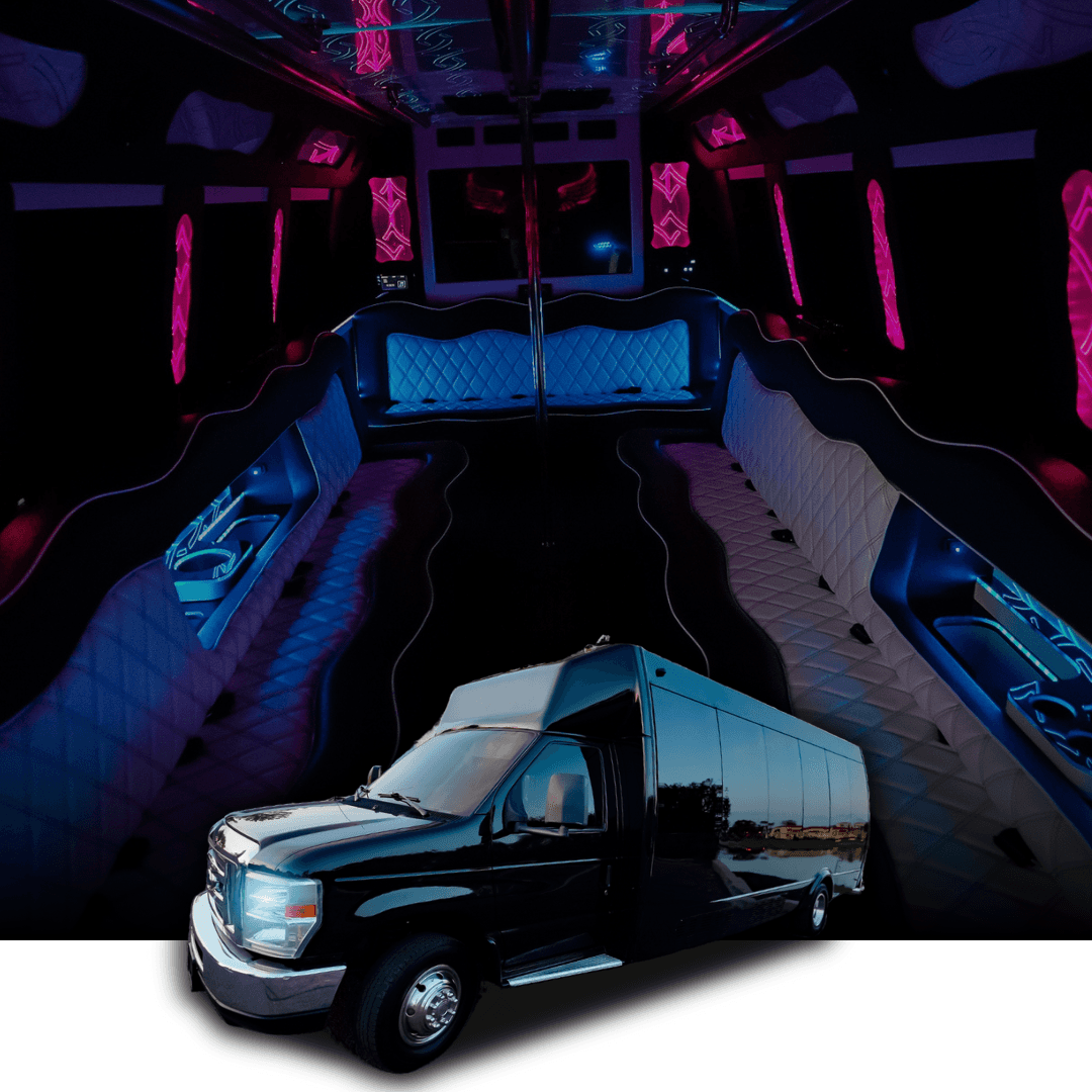 Black 18-Passenger Party Bus
