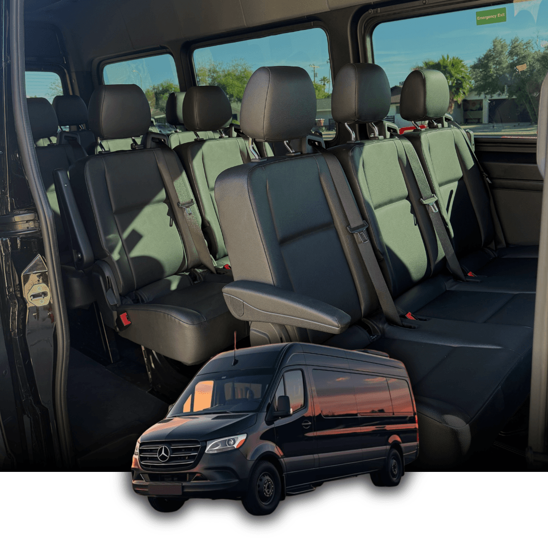 White 14-Passenger Sprinter Van